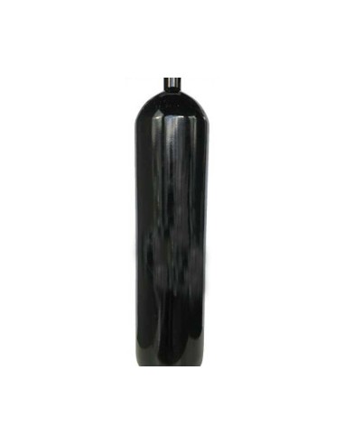 Botella Acero 12 litros base plana Negra Botella Acero 12 litros base plana Negra