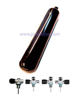 Botella Acero 3 litros Negra, Eurocylinders, 100mmø